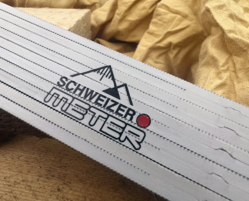 print schweizermeter on folding ruler